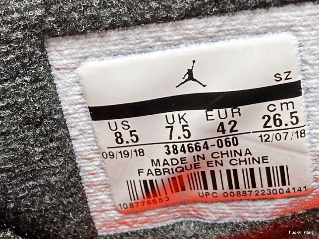 Cheap Husky Jordan Black Air 6 OG 384664-060 Infrared Retro 0728